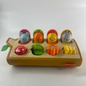 Fisher Price baby toy hide & Peek Pop-up sensory  Activity with Wood Accents